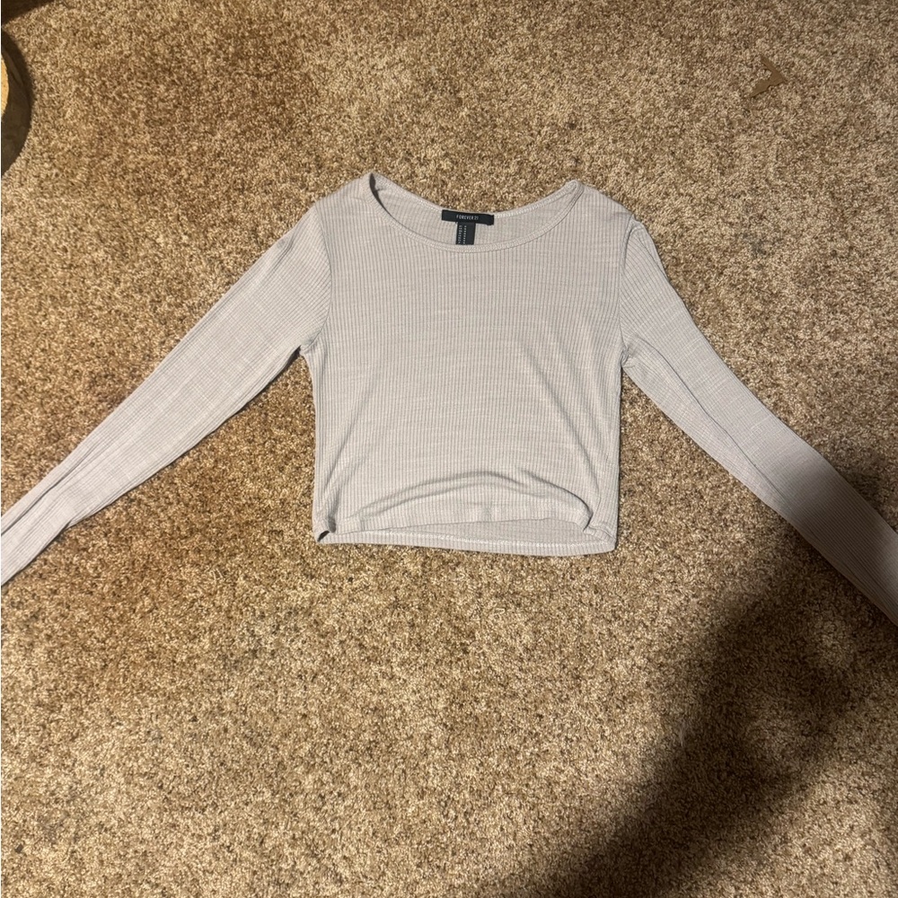 Forever 21 Beige Ribbed Top